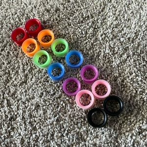 🌈3/4 gauge silicone tunnels